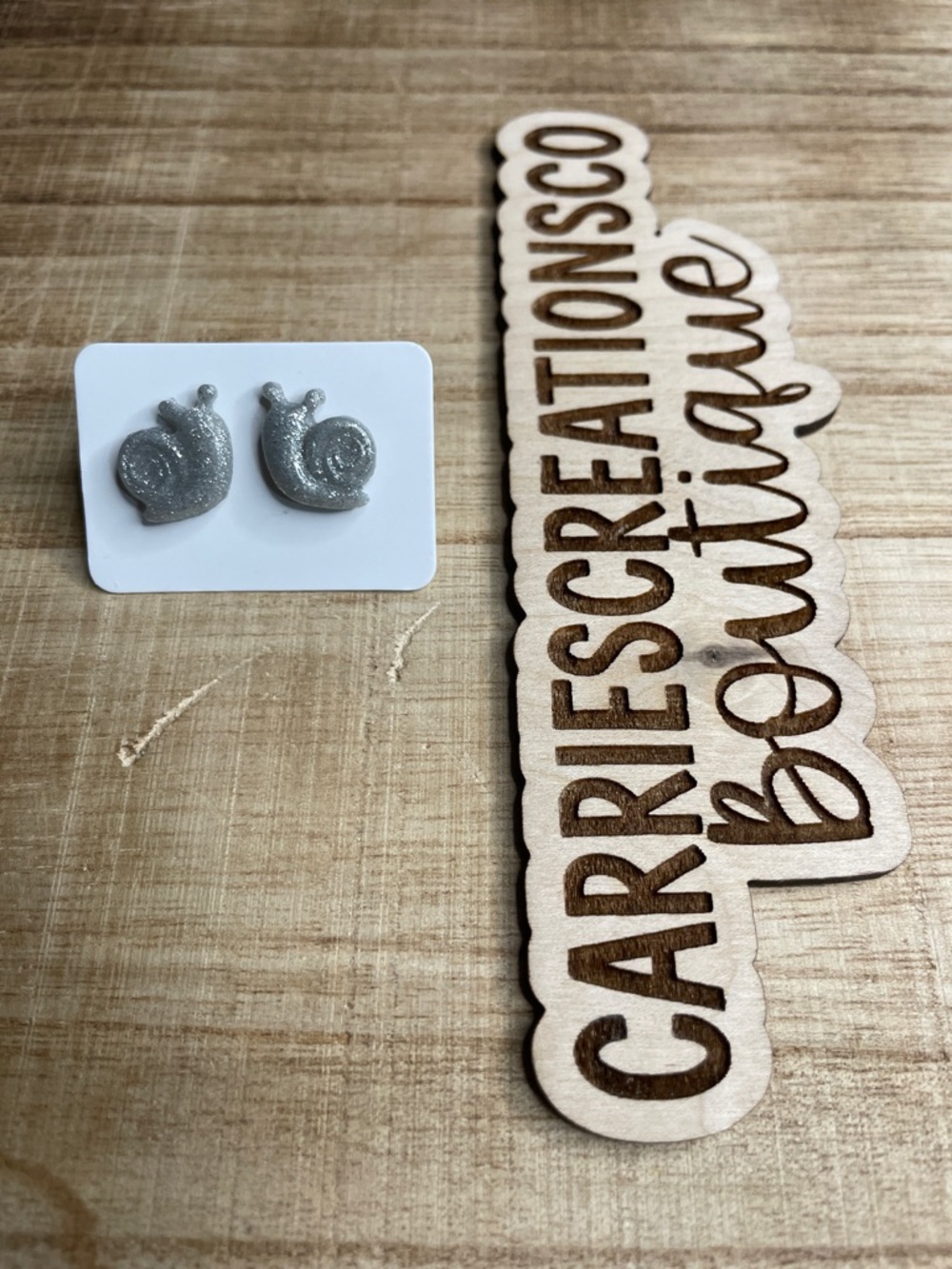 Handmade Silver Snail Stud Earrings